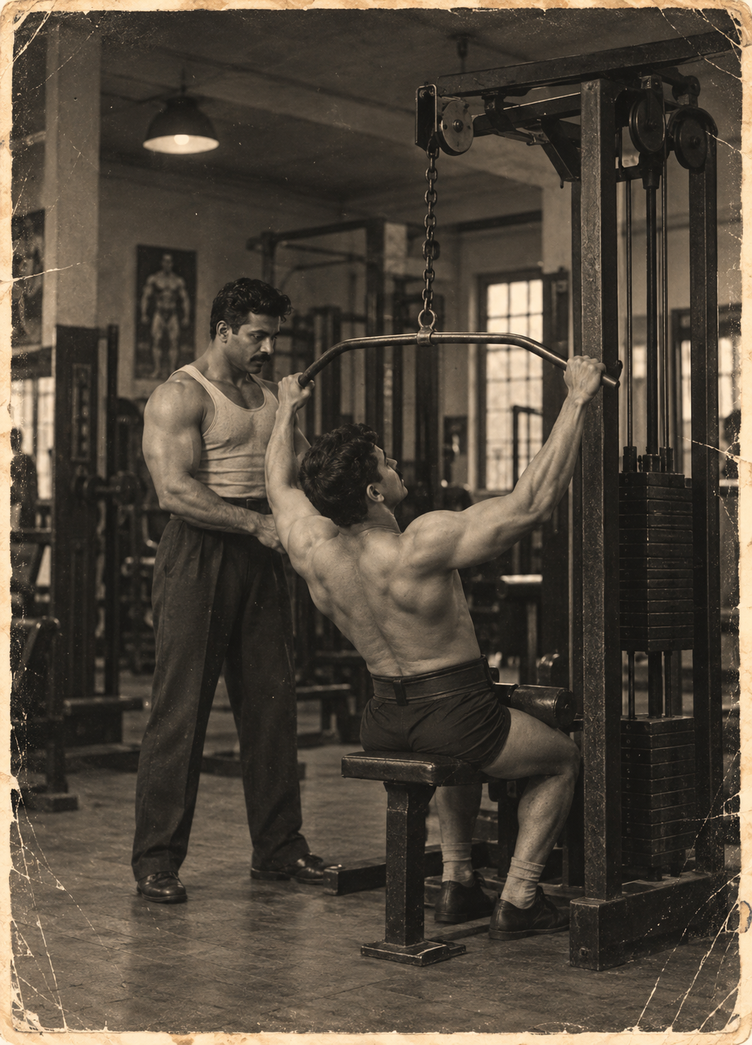 Trainer assisting a member at Deshbandhu Gym, Bankura